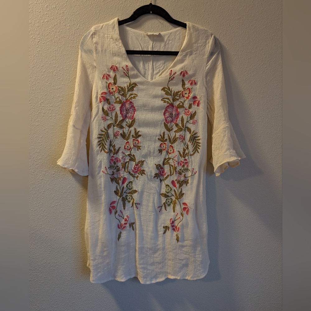 Altar'd State Boho Ivory Tunic Size XS